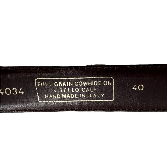 VINTAGE VITTORIO REX Full Grain Cowhide Men's Belt Made In Italy - Picture 9 of 10
